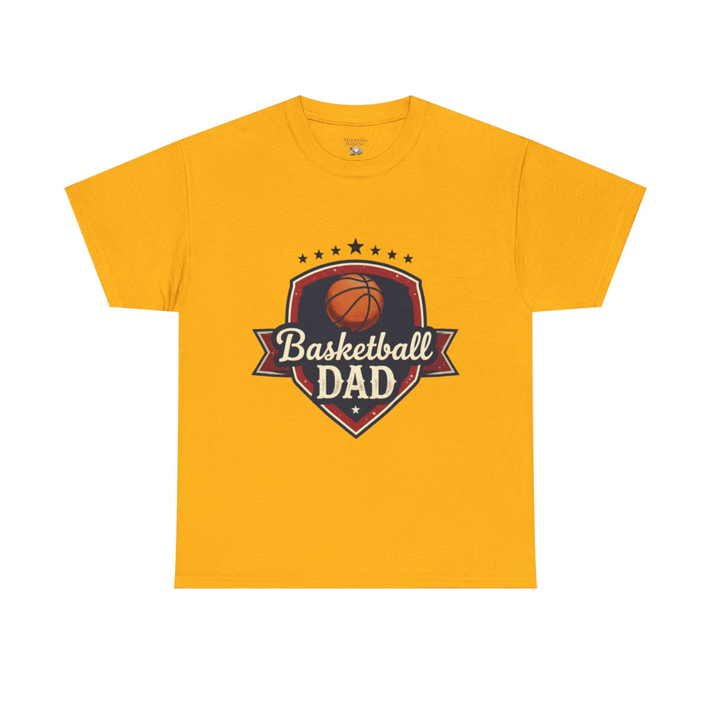 Retro Court Style: The Vintage Basketball Dad Shield Tee - Magnolia Wild SC