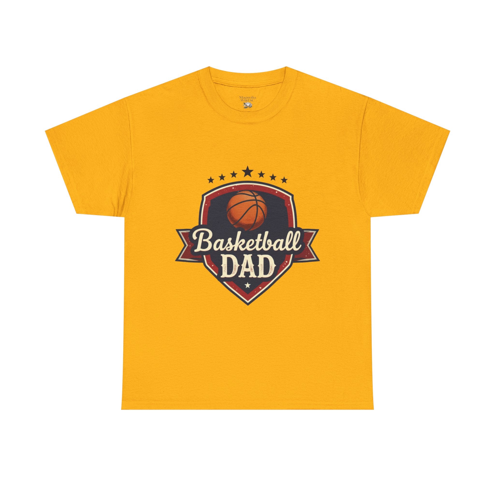 Retro Court Style: The Vintage Basketball Dad Shield Tee - Magnolia Wild SC