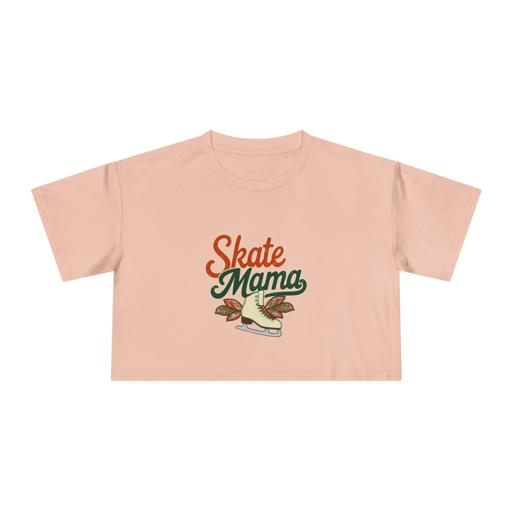 Figure Skating Mama Crop Tee | Retro Figure Skating Graphic, Mom Sports Top - Magnolia Wild SC