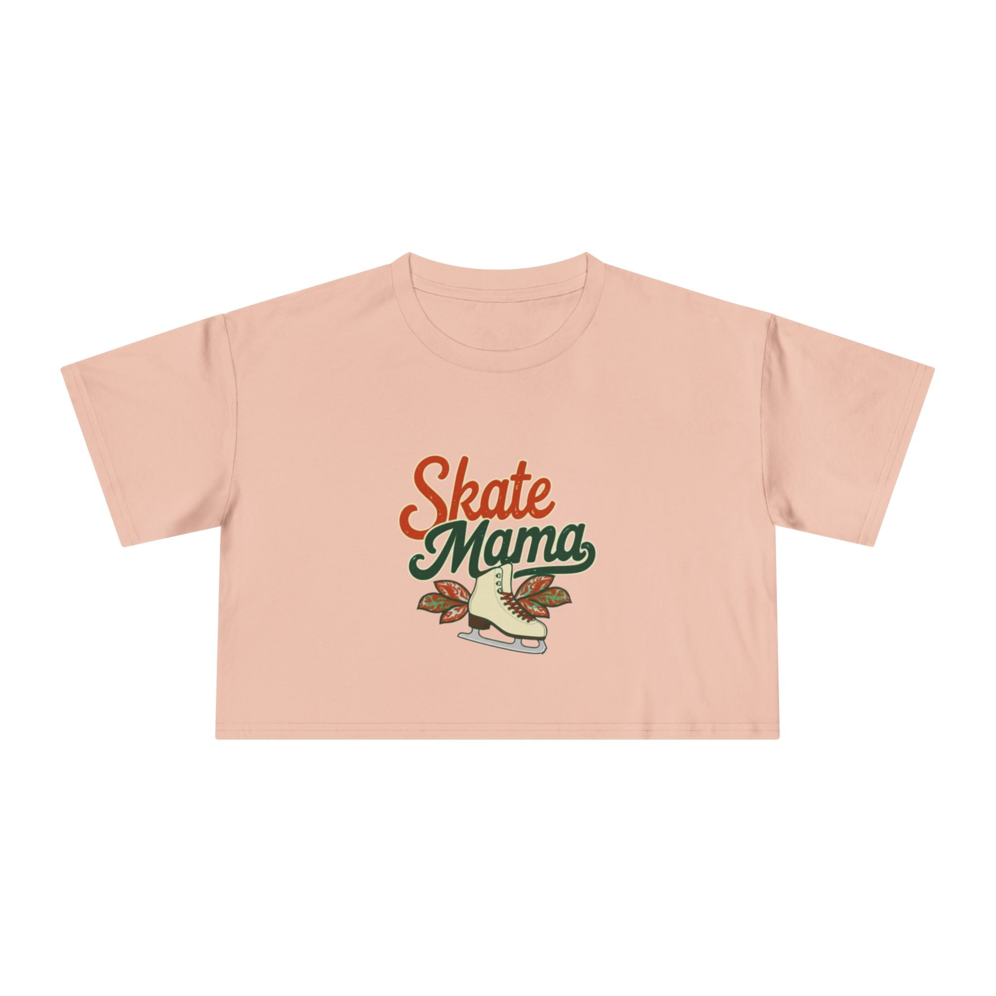 Figure Skating Mama Crop Tee | Retro Figure Skating Graphic, Mom Sports Top - Magnolia Wild SC