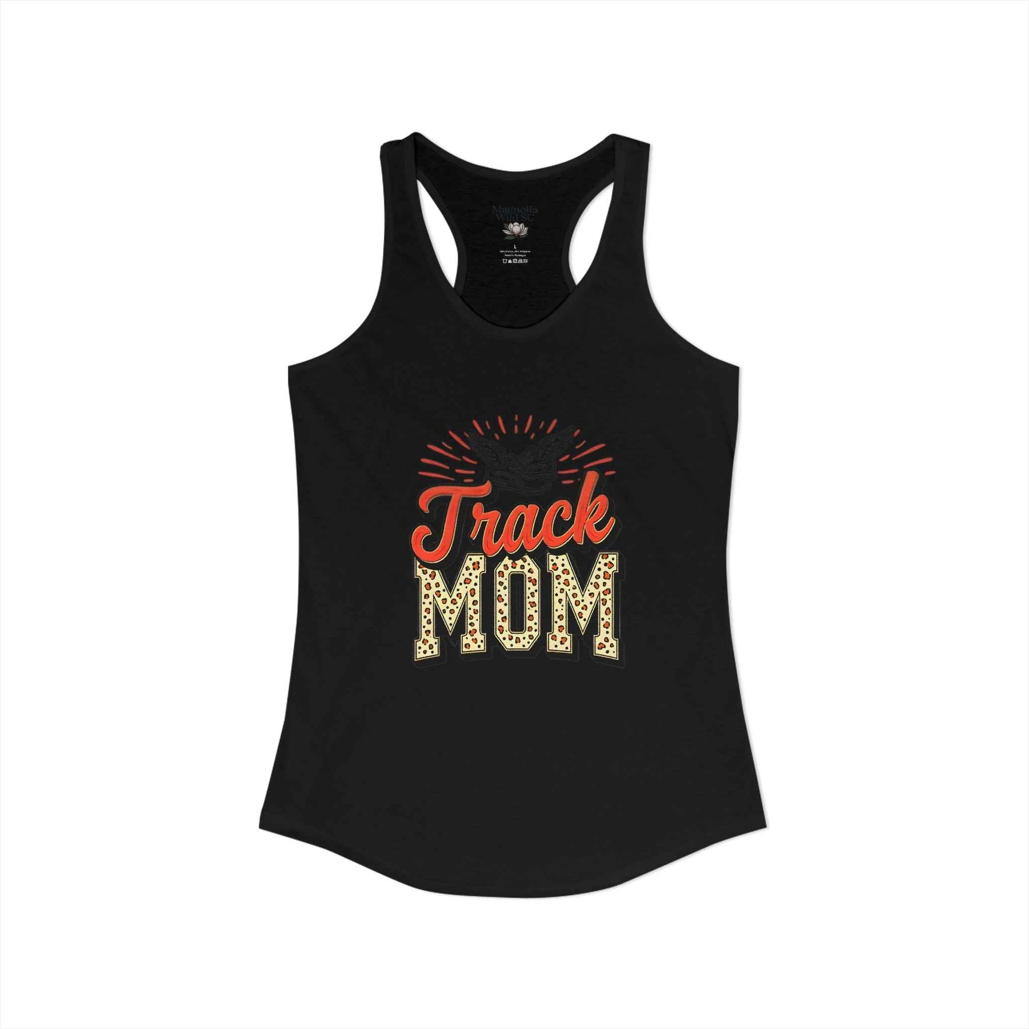 Track Mom Racerback Tank – Personalized Name & Number Option