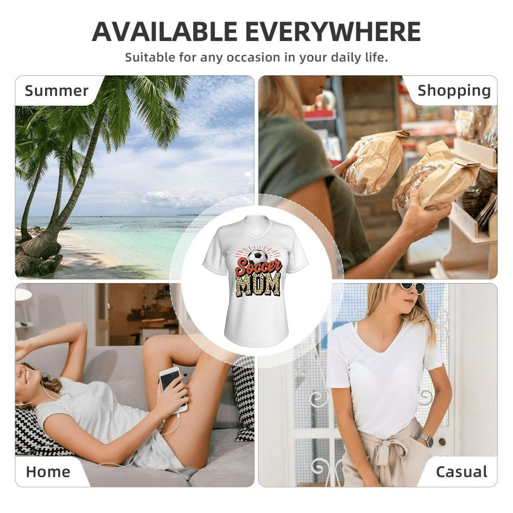 Soccer Mom Women's V-Neck Short-Sleeve T-Shirt - Magnolia Wild SC