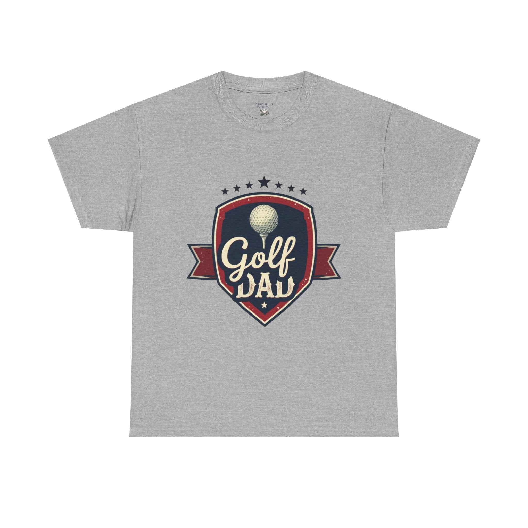 Retro Badge Style: The Vintage Golf Dad Shield Tee