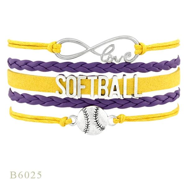 Softball Team Spirit Braided Bracelet — For Fans and Families - Magnolia Wild SC