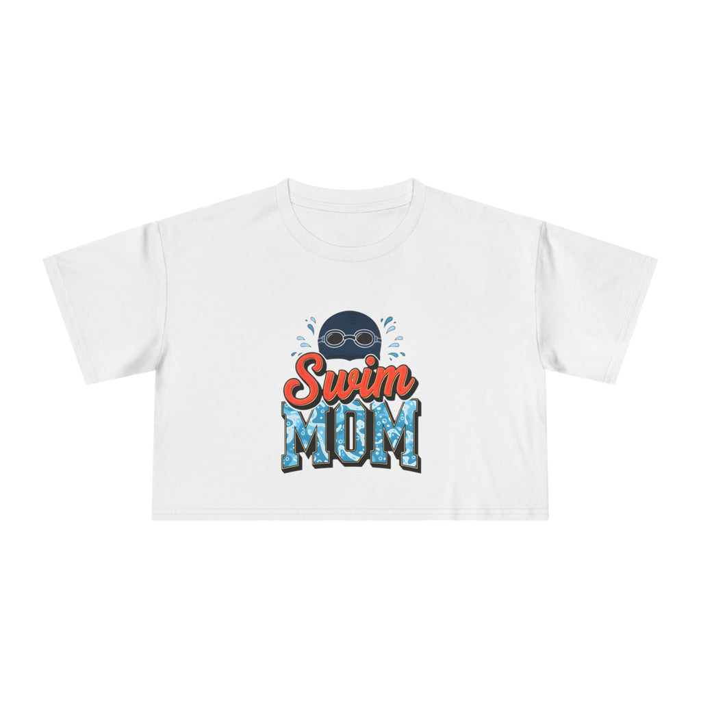 Swim Mom Print Crop Tee - Magnolia Wild SC