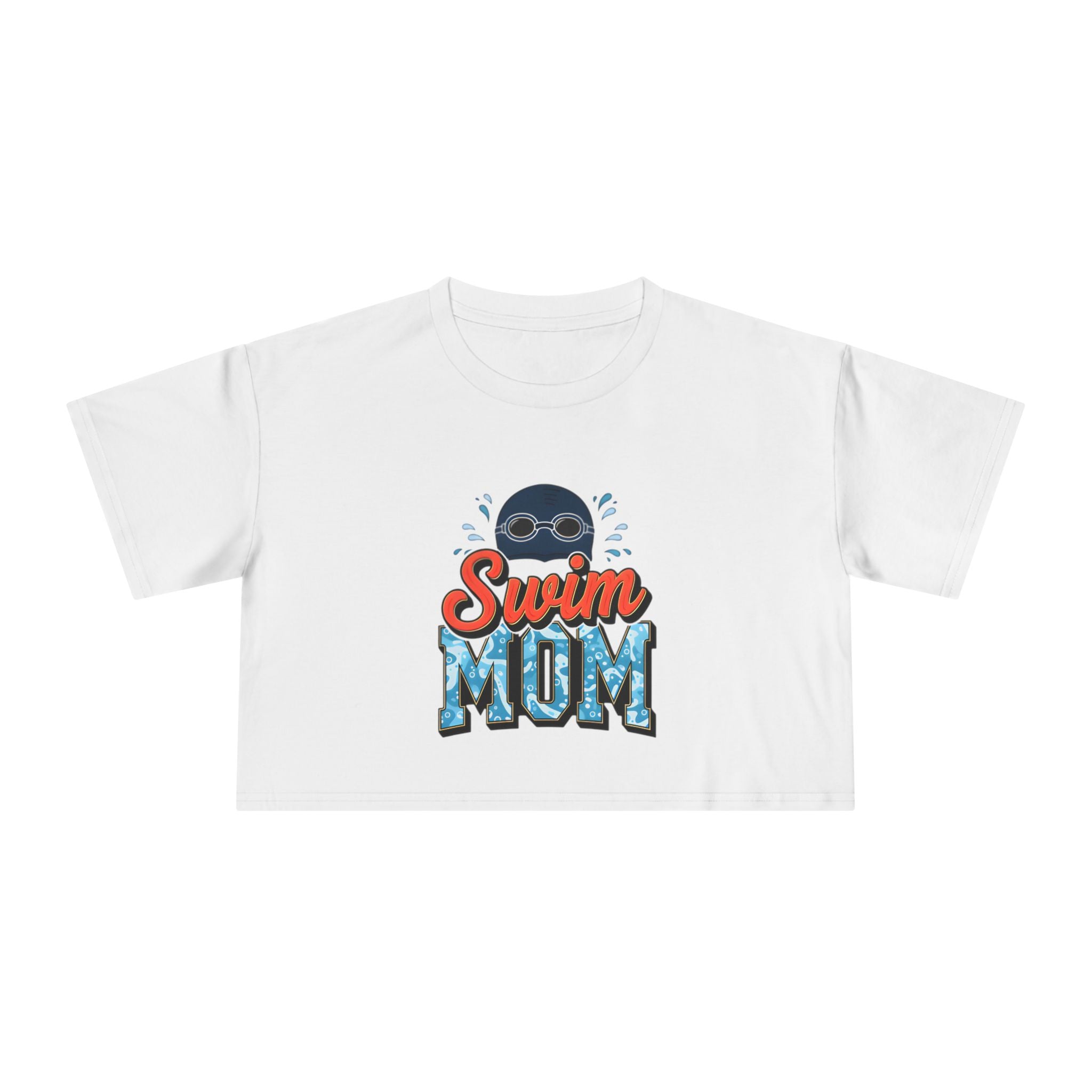 Swim Mom Print Crop Tee - Magnolia Wild SC