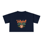 Volleyball Mama Crop Tee | Retro Volleyball Graphic, Mom Sports Top - Magnolia Wild SC