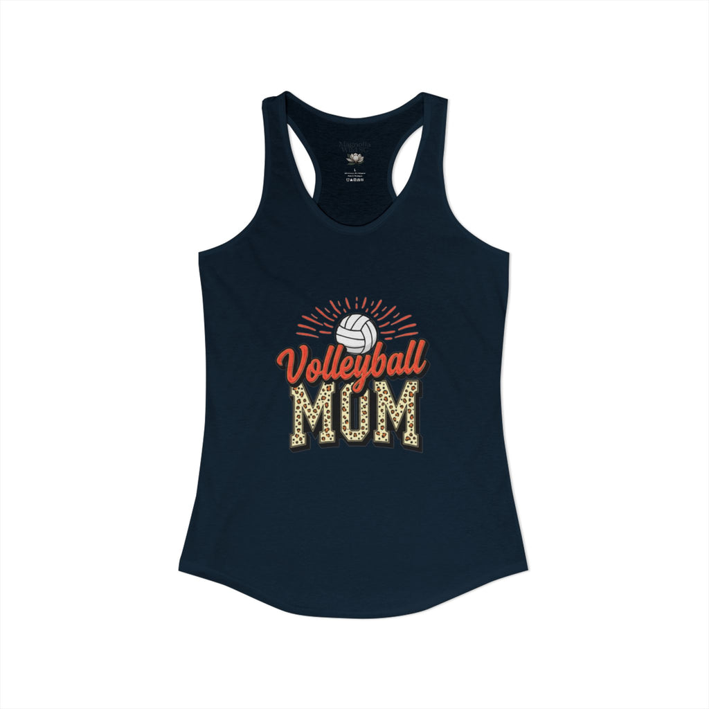 Volleyball Mom Racerback Tank – Personalized Name & Number Option | Lightweight Women’s Volleyball Tank Top - Magnolia Wild SC