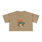Figure Skating Mama Crop Tee | Retro Figure Skating Graphic, Mom Sports Top - Magnolia Wild SC