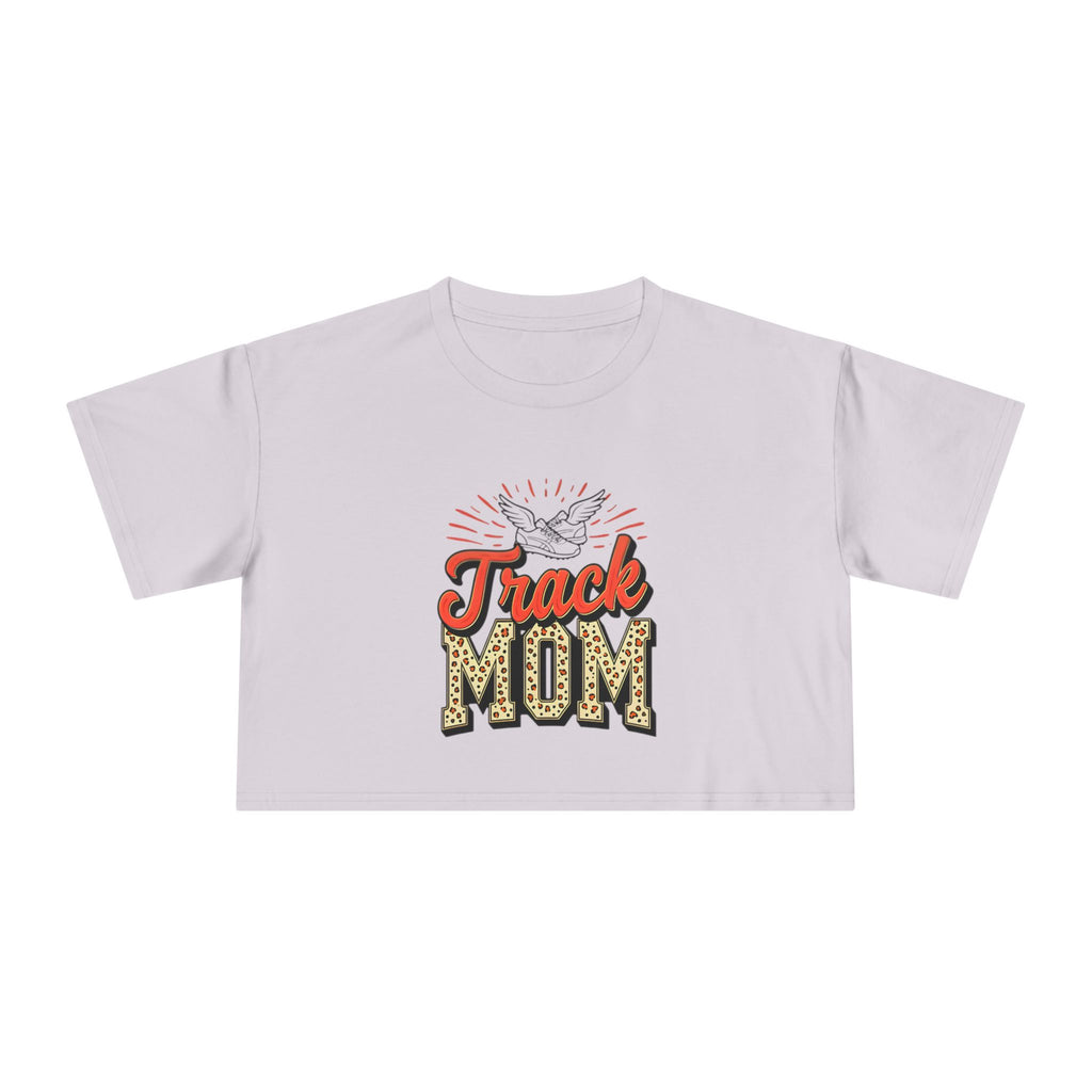 Track Mom Cheetah Print Women's Crop Tee - Magnolia Wild SC