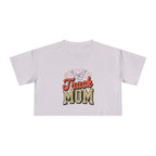 Track Mom Cheetah Print Women's Crop Tee - Magnolia Wild SC