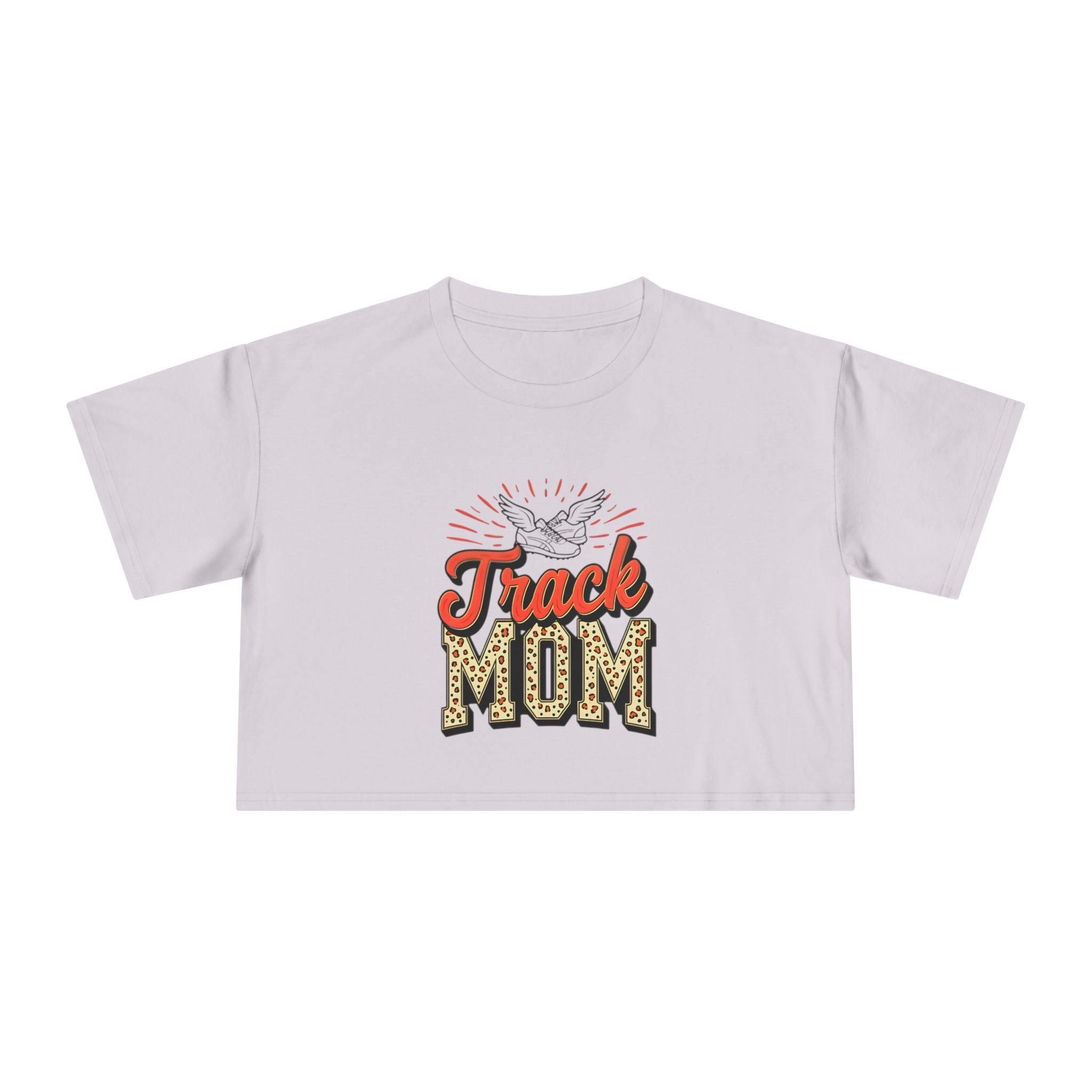 Track Mom Cheetah Print Women's Crop Tee - Magnolia Wild SC