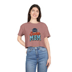 Swim Mom Print Crop Tee
