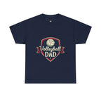 Retro Badge Style: The Vintage Volleyball Dad Shield Tee