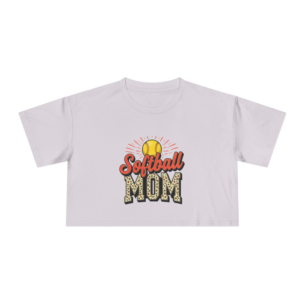 Softball Mom Cheetah Print Crop Tee for Women - Magnolia Wild SC