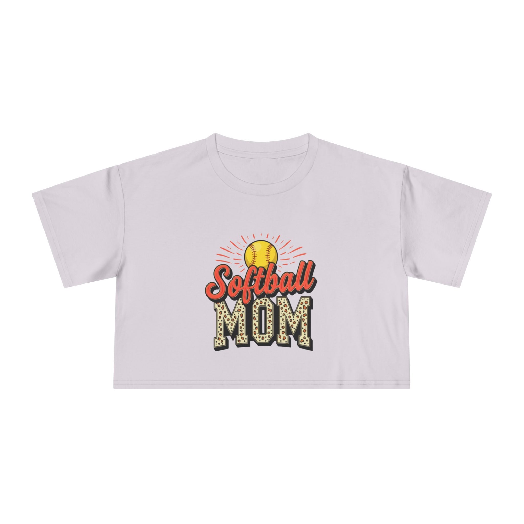 Softball Mom Cheetah Print Crop Tee for Women - Magnolia Wild SC