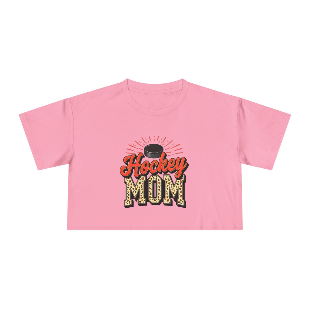 Hockey Mom Cheetah Print Women's Crop Tee - Magnolia Wild SC