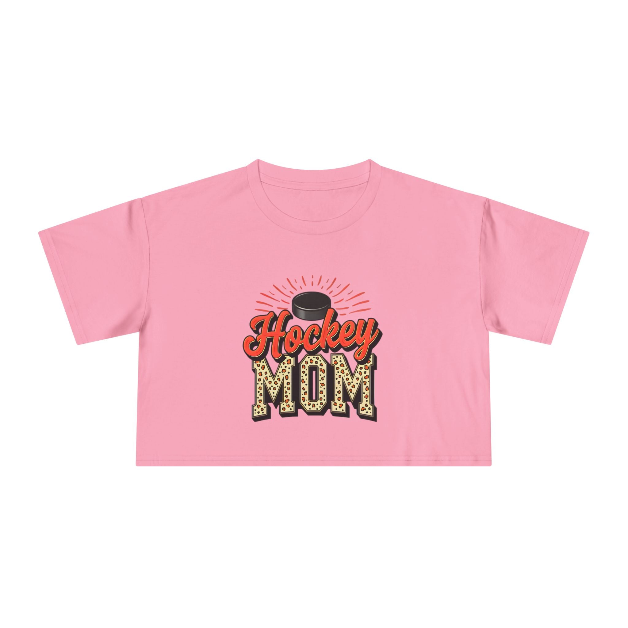Hockey Mom Cheetah Print Women's Crop Tee - Magnolia Wild SC