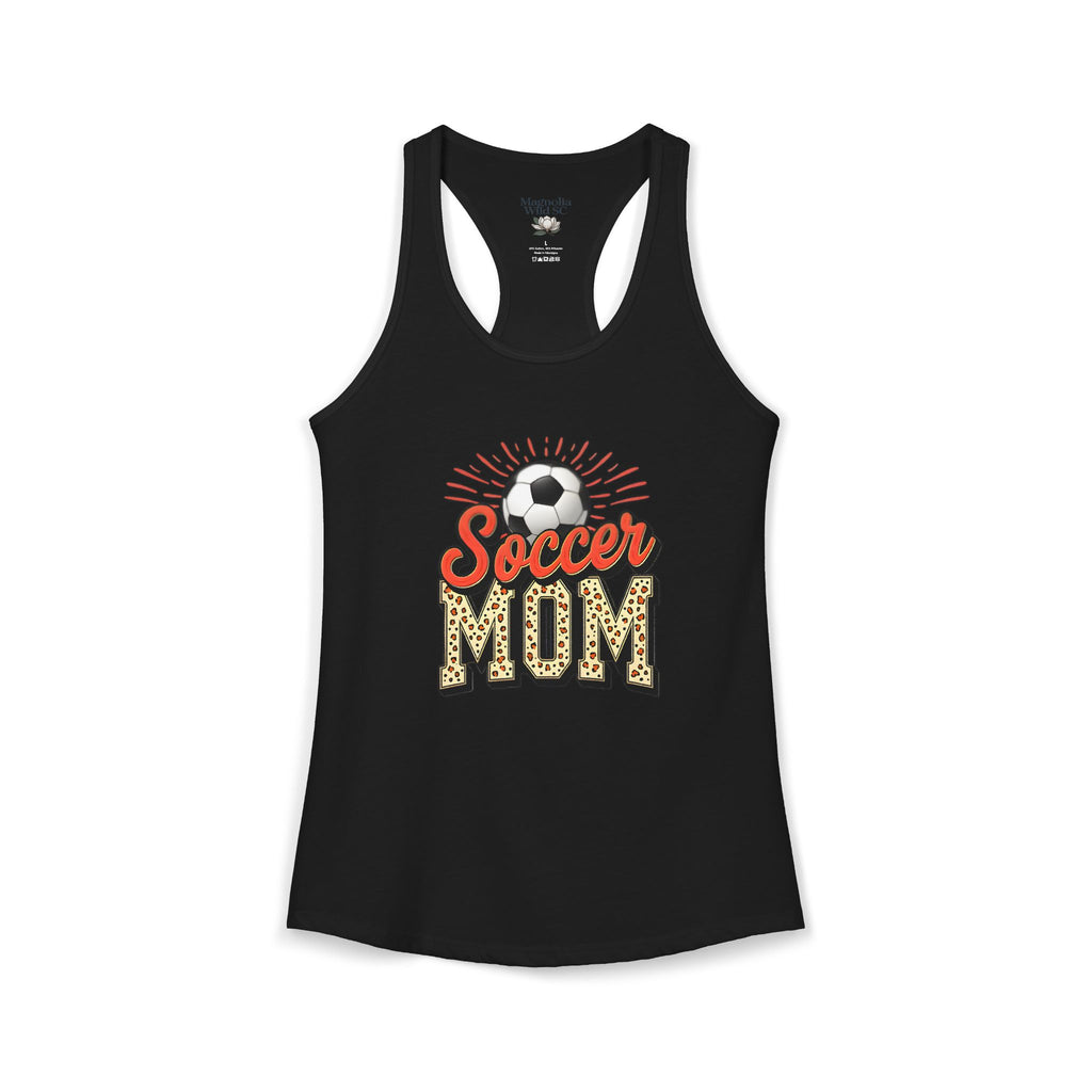 Soccer Mom Racerback Tank – Personalized Name & Number Option | Lightweight Women’s Soccer Tank Top - Magnolia Wild SC