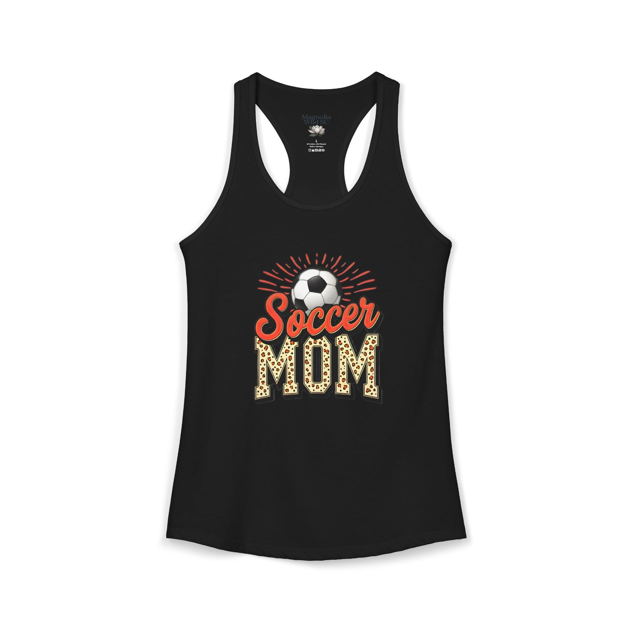 Soccer Mom Racerback Tank – Personalized Name & Number Option | Lightweight Women’s Soccer Tank Top - Magnolia Wild SC