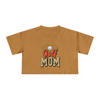 Golf Mom Cheetah Print Women's Crop Tee