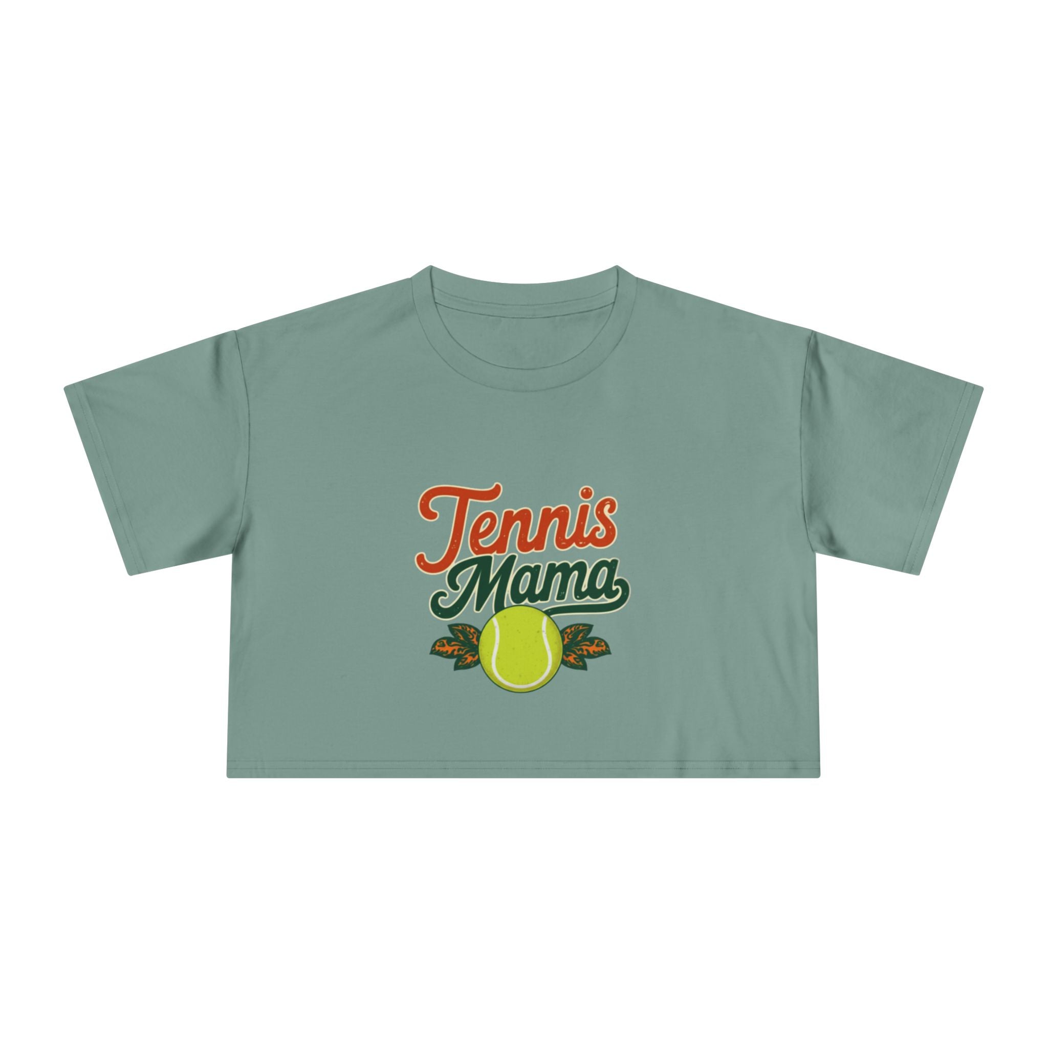 Tennis Mama Crop Tee | Retro Tennis Graphic, Mom Sports Top - Magnolia Wild SC