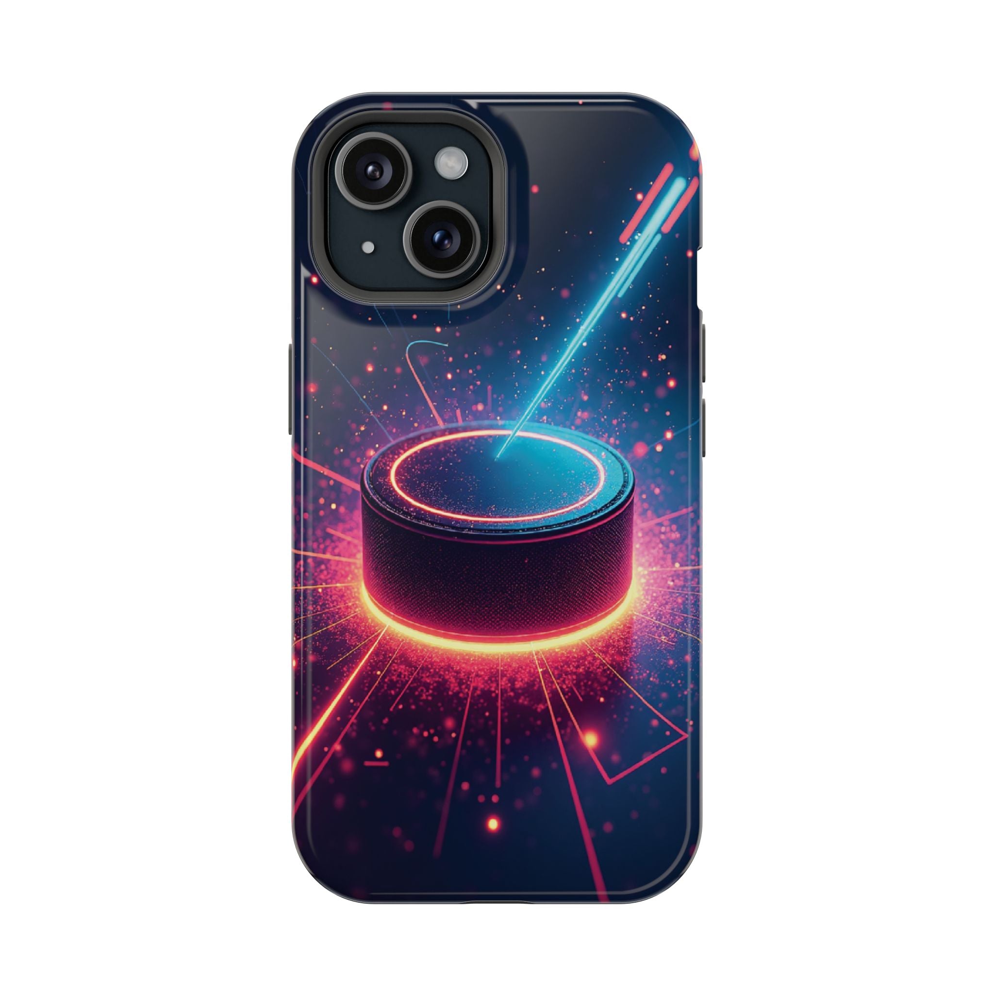 Neon Laser Hockey Puck Impact-Resistant Phone Case - Magnolia Wild SC