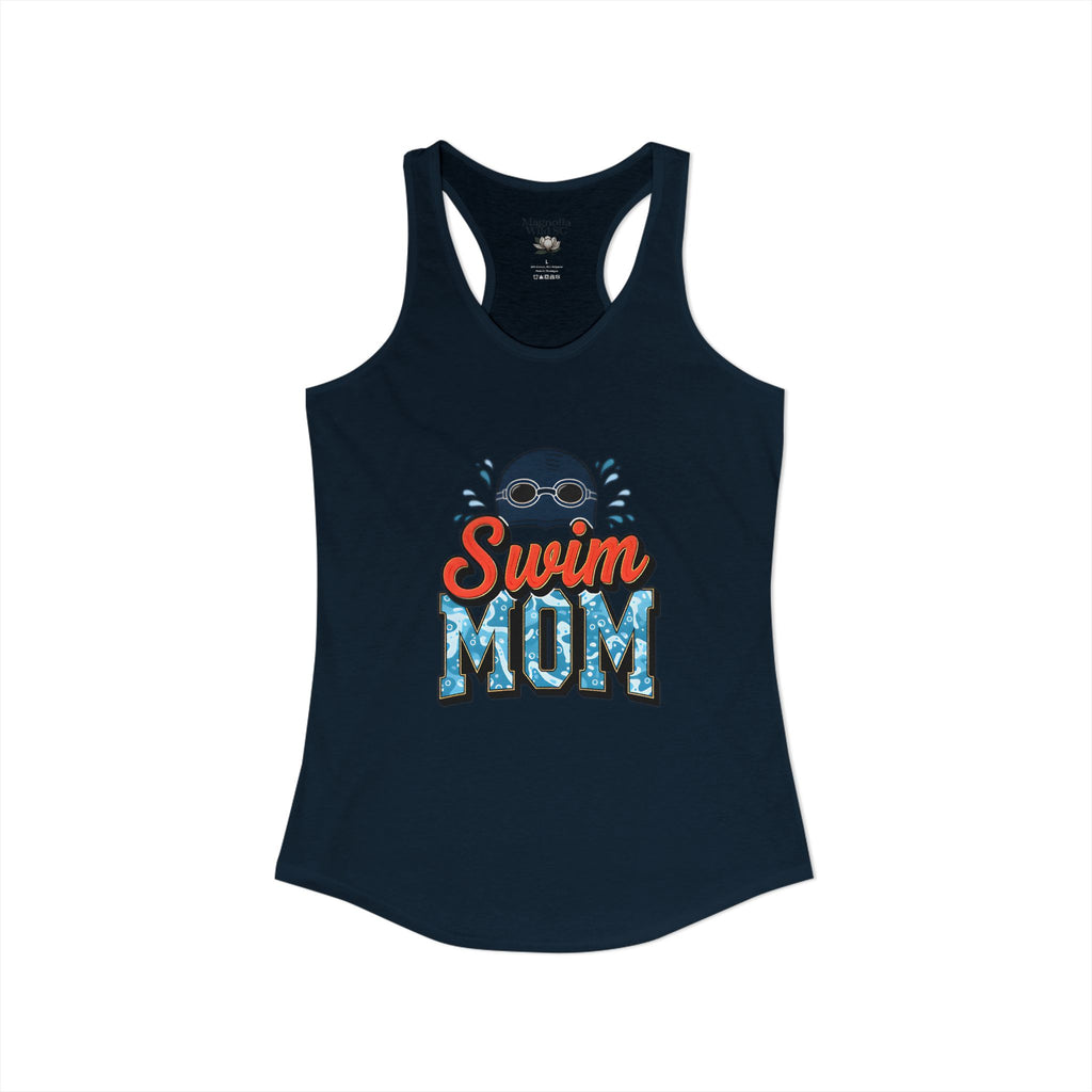 Swim Mom Racerback Tank – Personalized Name & Number Option | Lightweight Women’s Swim Tank Top - Magnolia Wild SC