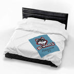 Personalized Hockey Velveteen Blanket — Custom Team Logo, Player Name & Number