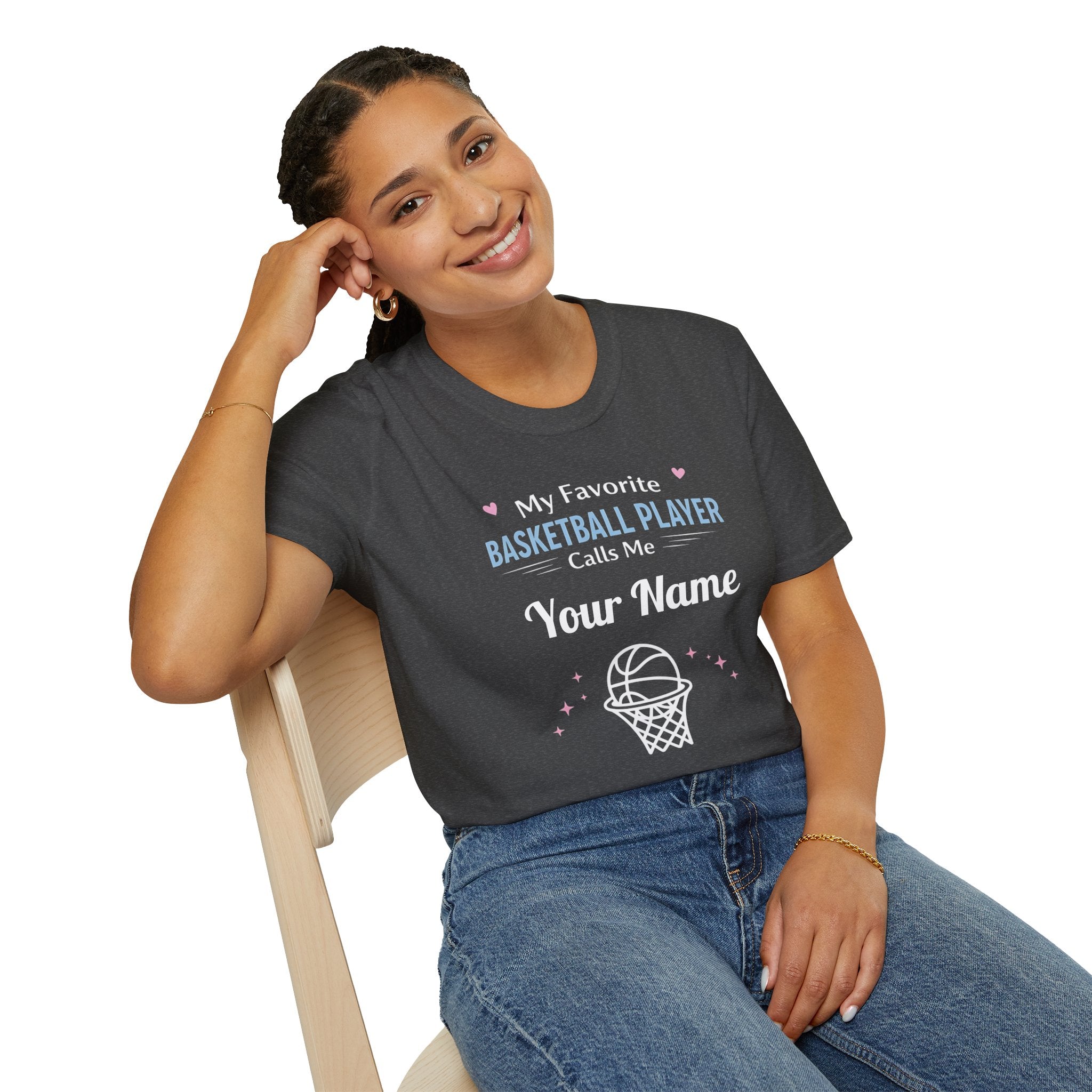 Personalized “My Favorite Basketball Player Calls Me” T-Shirt – Custom Name Basketball Tee - Magnolia Wild SC
