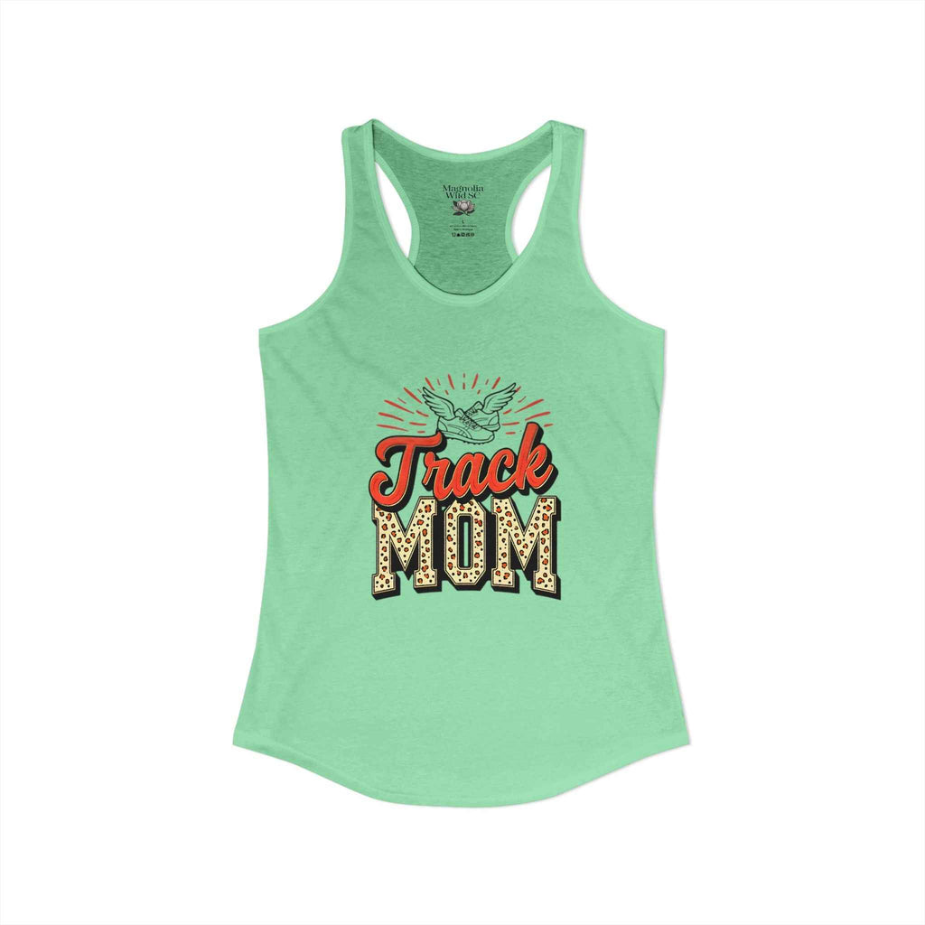 Track Mom Racerback Tank – Personalized Name & Number Option