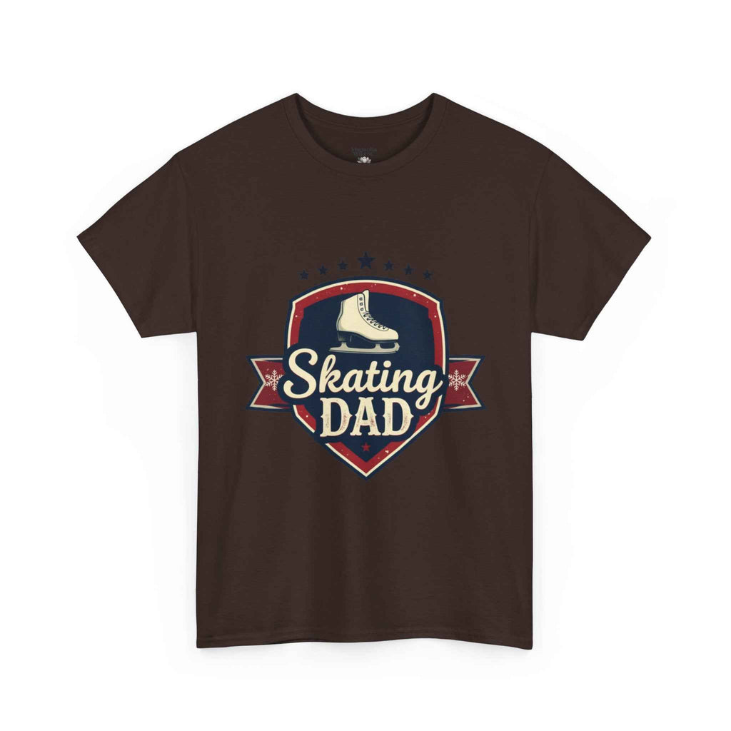 Retro Badge Style: The Vintage Figure Skating Dad Shield Tee