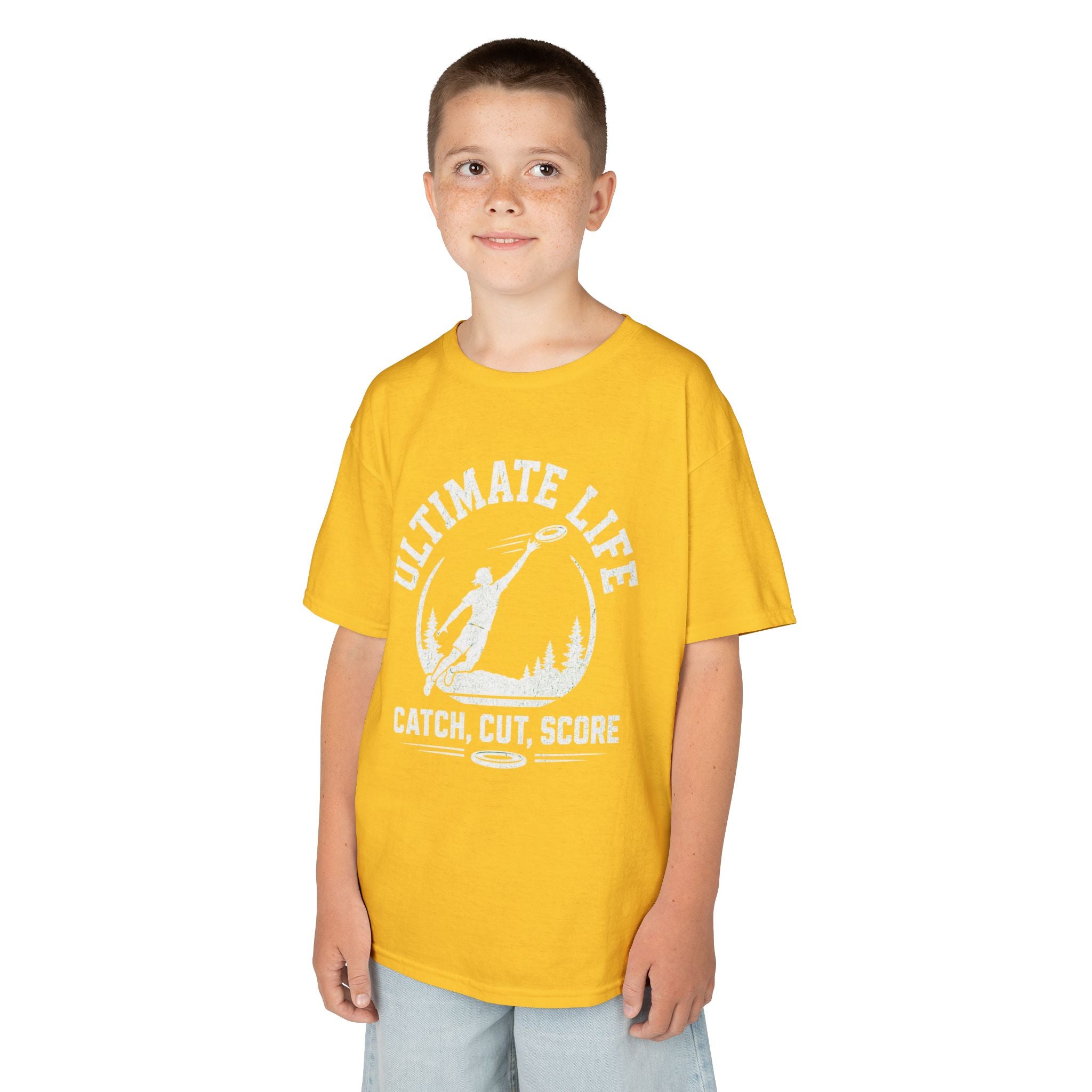 Ultimate Life Kids Tee — “Catch, Cut, Score” Ultimate Frisbee Youth Shirt - Magnolia Wild SC