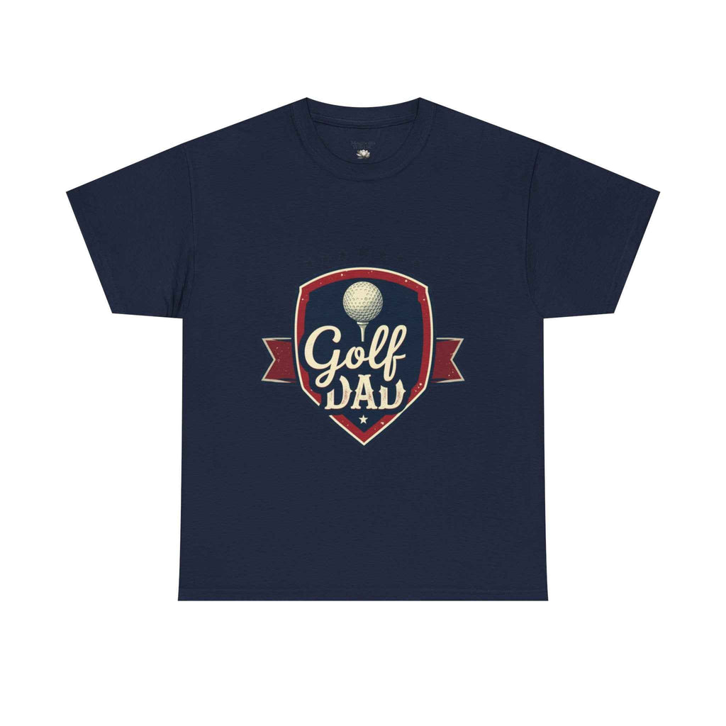 Retro Badge Style: The Vintage Golf Dad Shield Tee
