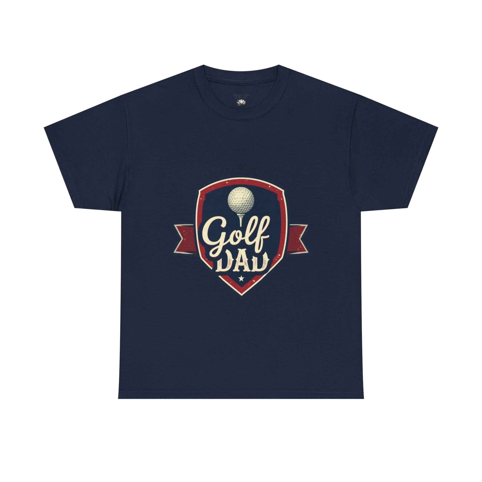 Retro Badge Style: The Vintage Golf Dad Shield Tee