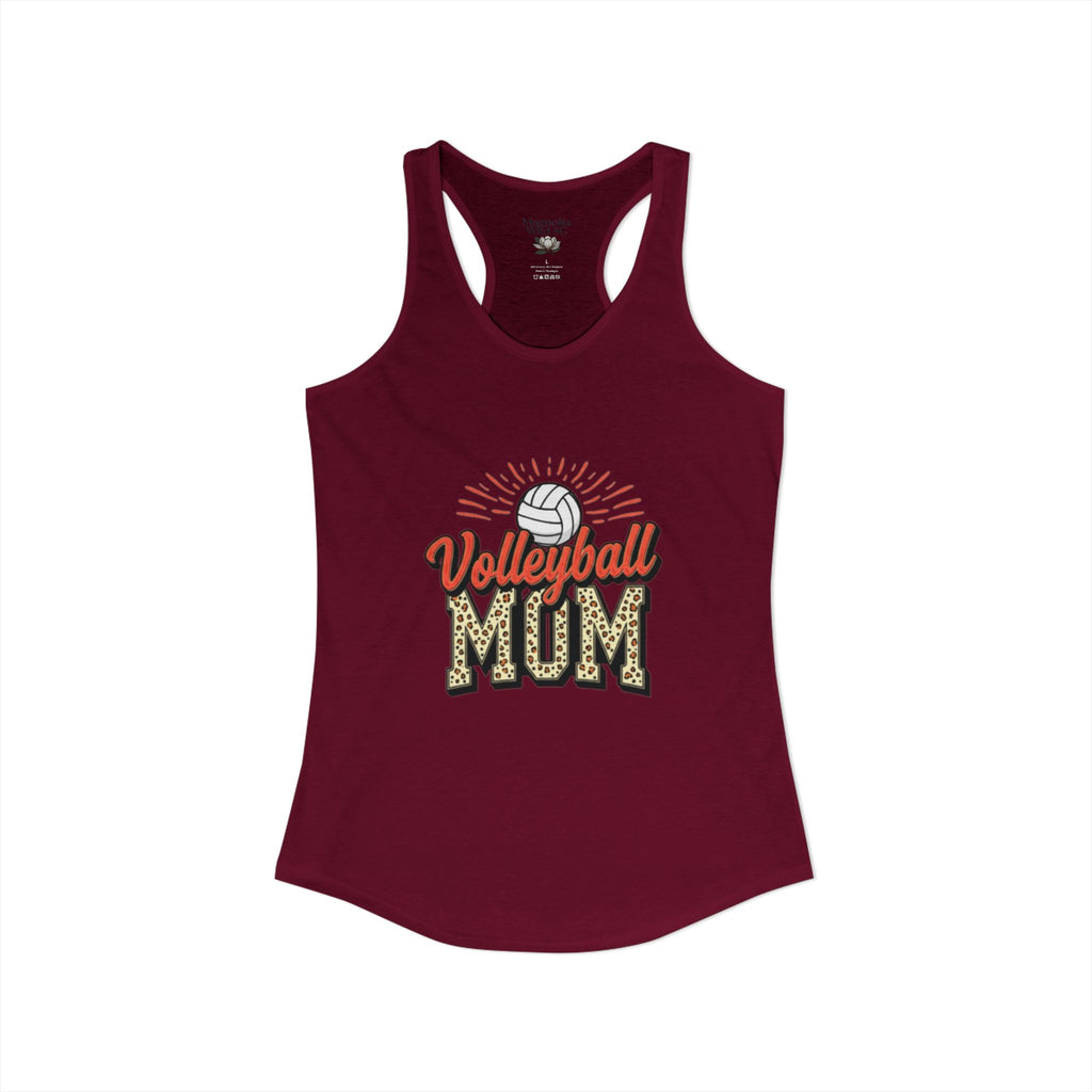 Volleyball Mom Racerback Tank – Personalized Name & Number Option | Lightweight Women’s Volleyball Tank Top - Magnolia Wild SC