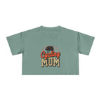 Cycling Mom Cheetah Print Crop Tee