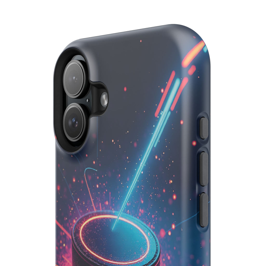 Neon Laser Hockey Puck Impact-Resistant Phone Case - Magnolia Wild SC