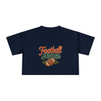 Football Mama Crop Tee | Retro Football Graphic, Mom Sports Top - Magnolia Wild SC