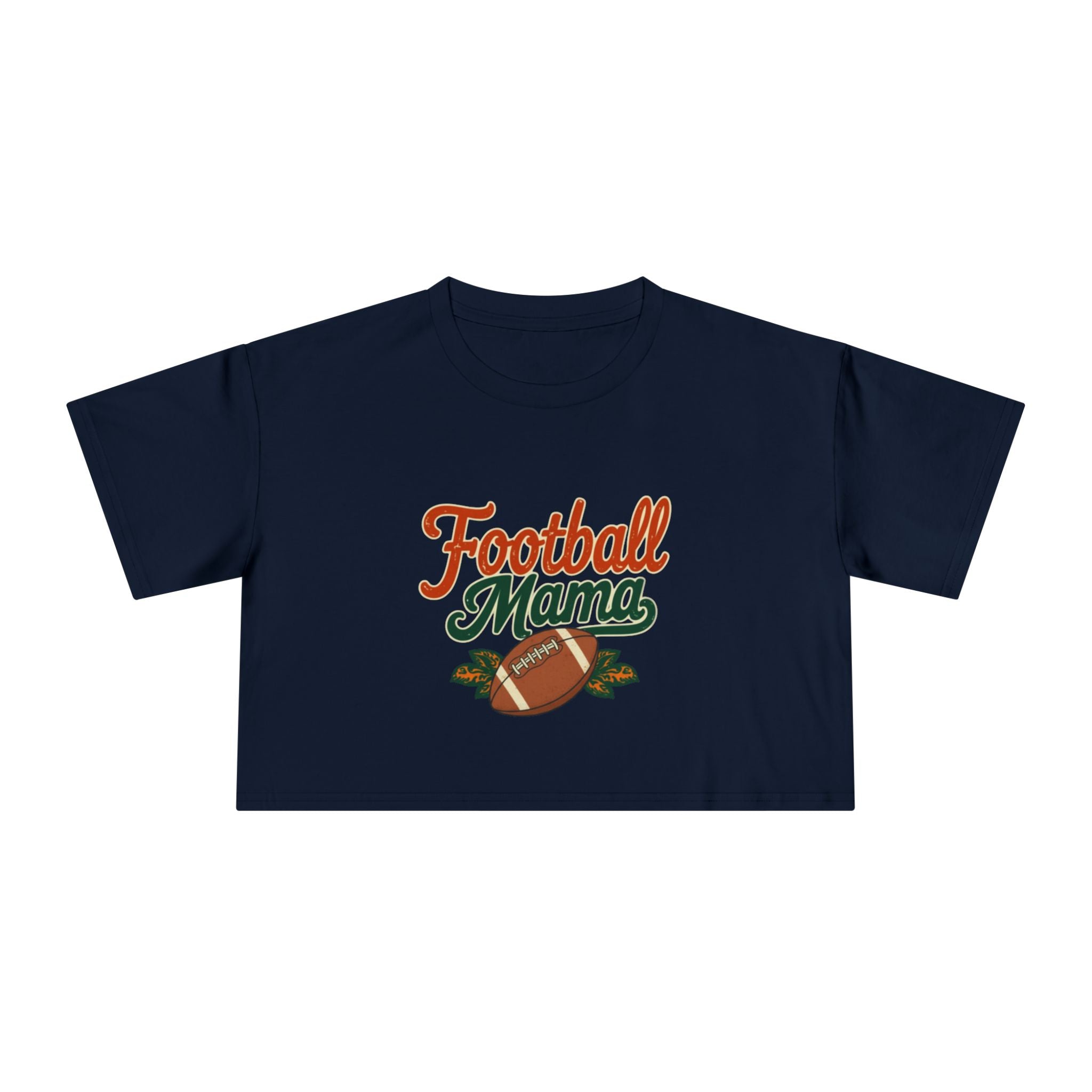Football Mama Crop Tee | Retro Football Graphic, Mom Sports Top - Magnolia Wild SC