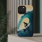Surfer Riding a Wave iPhone Case — Magnetic Impact-Resistant - Magnolia Wild SC