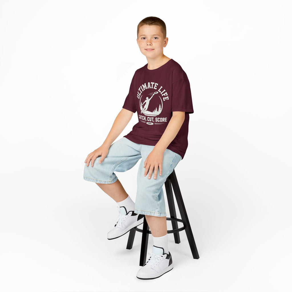 Ultimate Life Kids Tee — “Catch, Cut, Score” Ultimate Frisbee Youth Shirt - Magnolia Wild SC