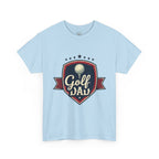 Retro Badge Style: The Vintage Golf Dad Shield Tee - Magnolia Wild SC