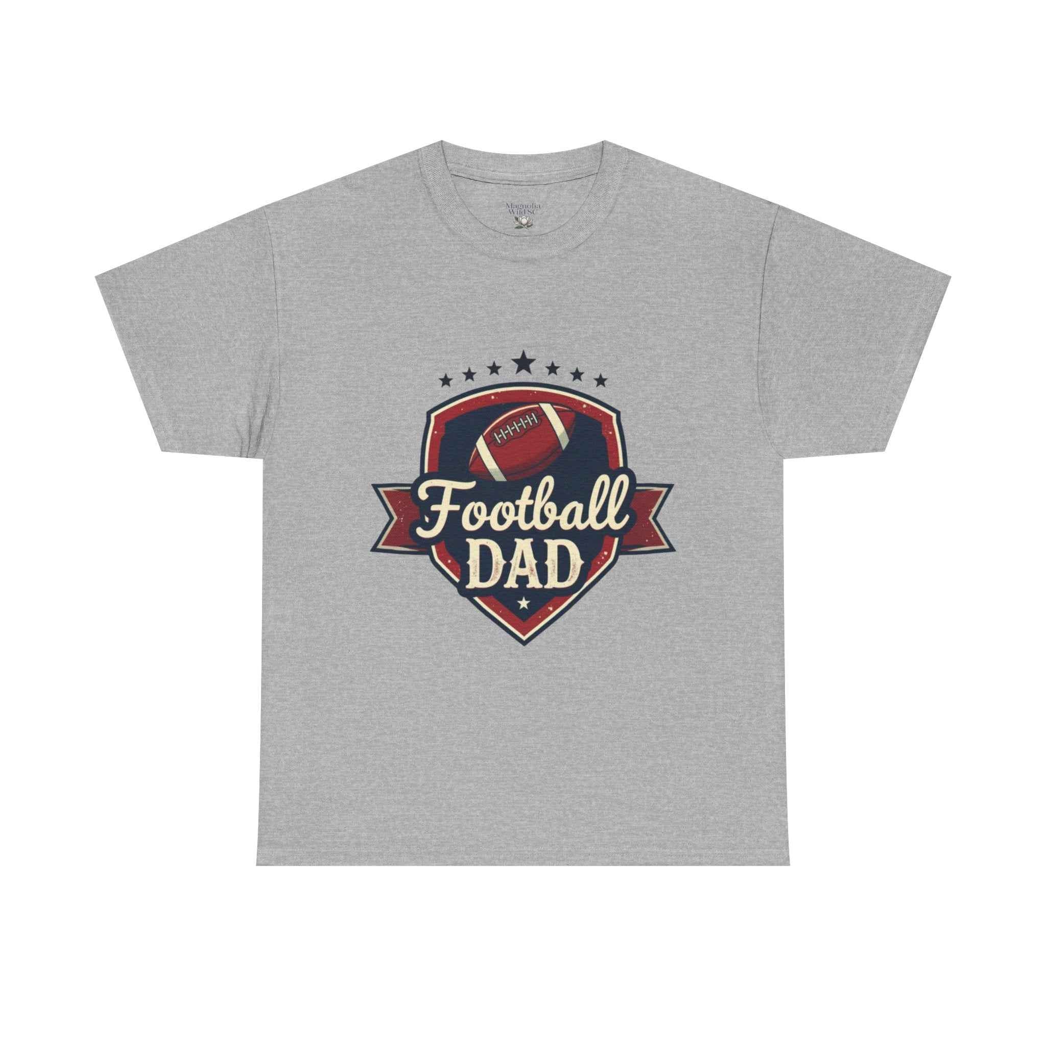 Retro Badge Style: The Vintage Football Dad Shield Tee