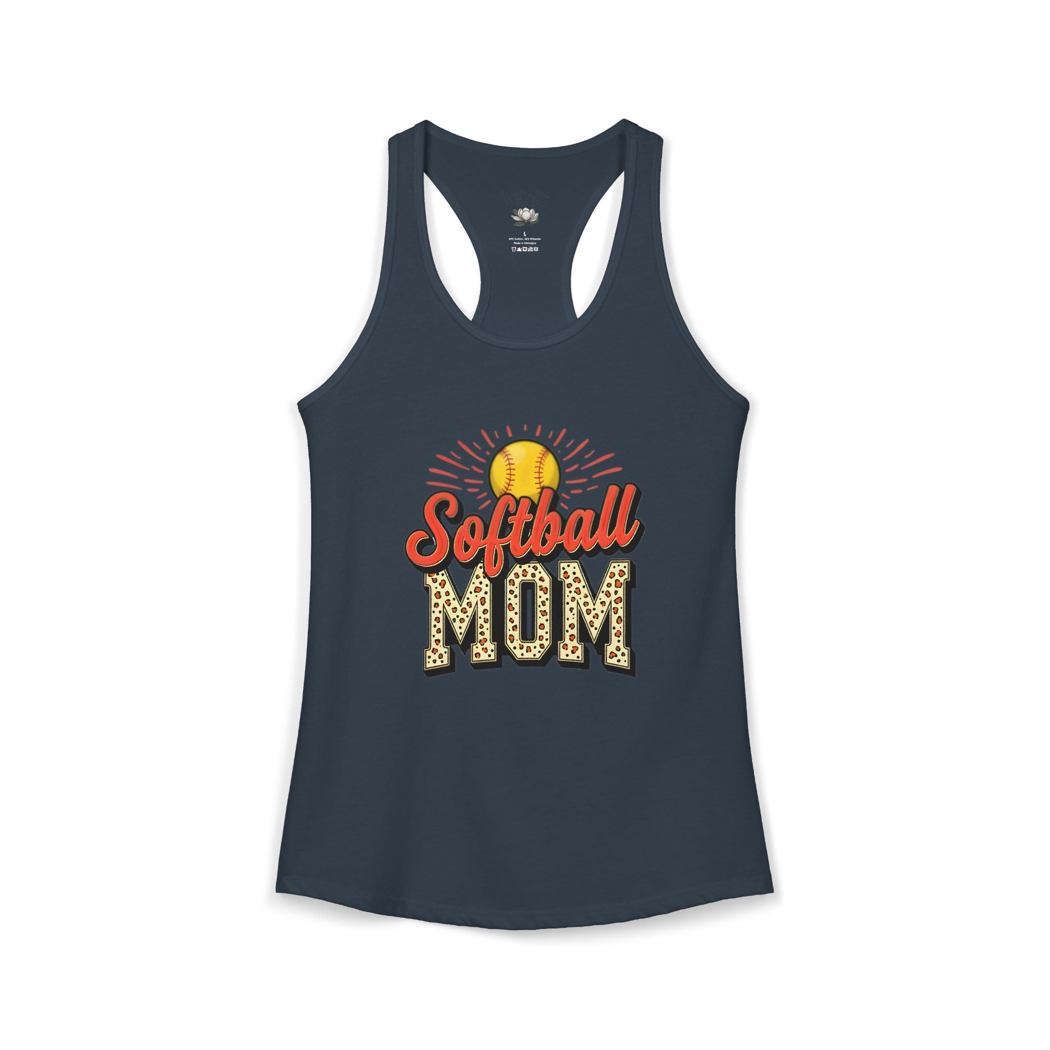 Softball Mom Racerback Tank – Personalized Name & Number Option - Magnolia Wild SC