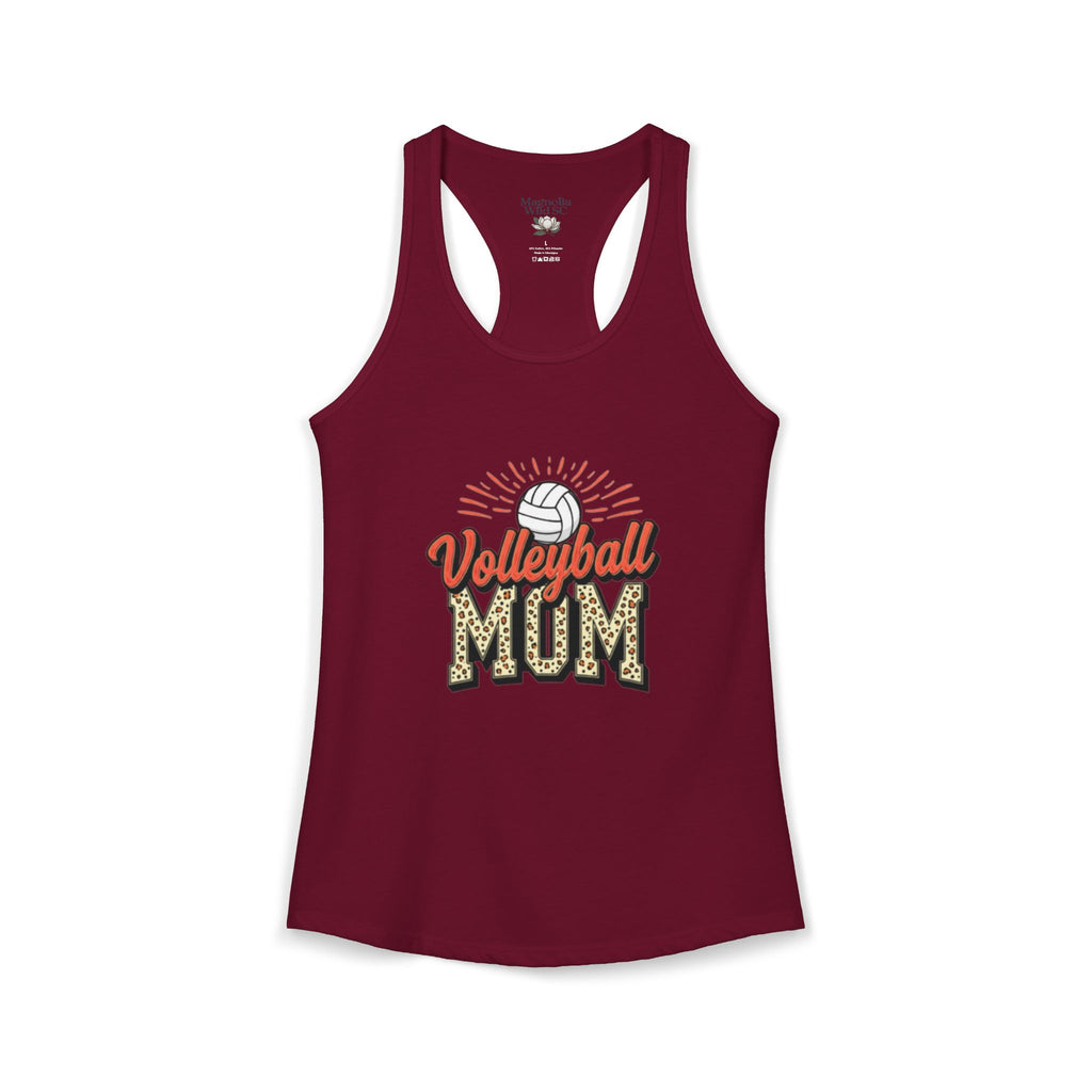 Volleyball Mom Racerback Tank – Personalized Name & Number Option | Lightweight Women’s Volleyball Tank Top - Magnolia Wild SC