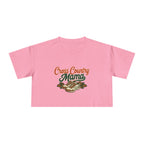 Cross Country Mama Crop Tee | Retro Cross Country Graphic, Mom Sports Top - Magnolia Wild SC