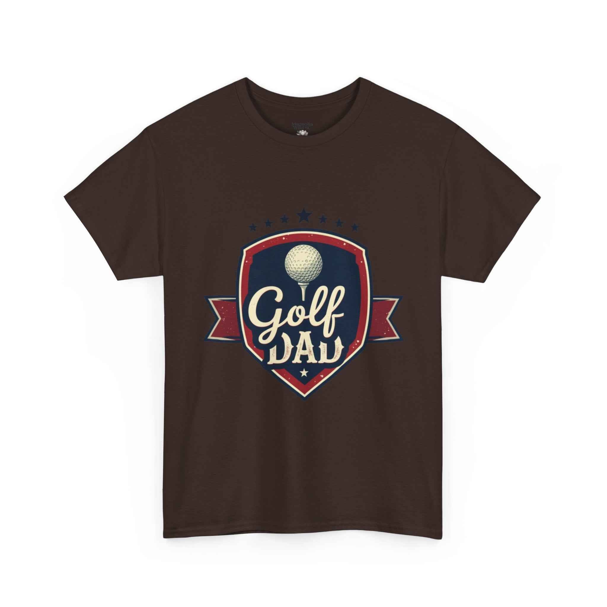 Retro Badge Style: The Vintage Golf Dad Shield Tee