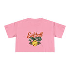 Softball Mama Crop Tee | Retro Softball Graphic, Mom Sports Top - Magnolia Wild SC