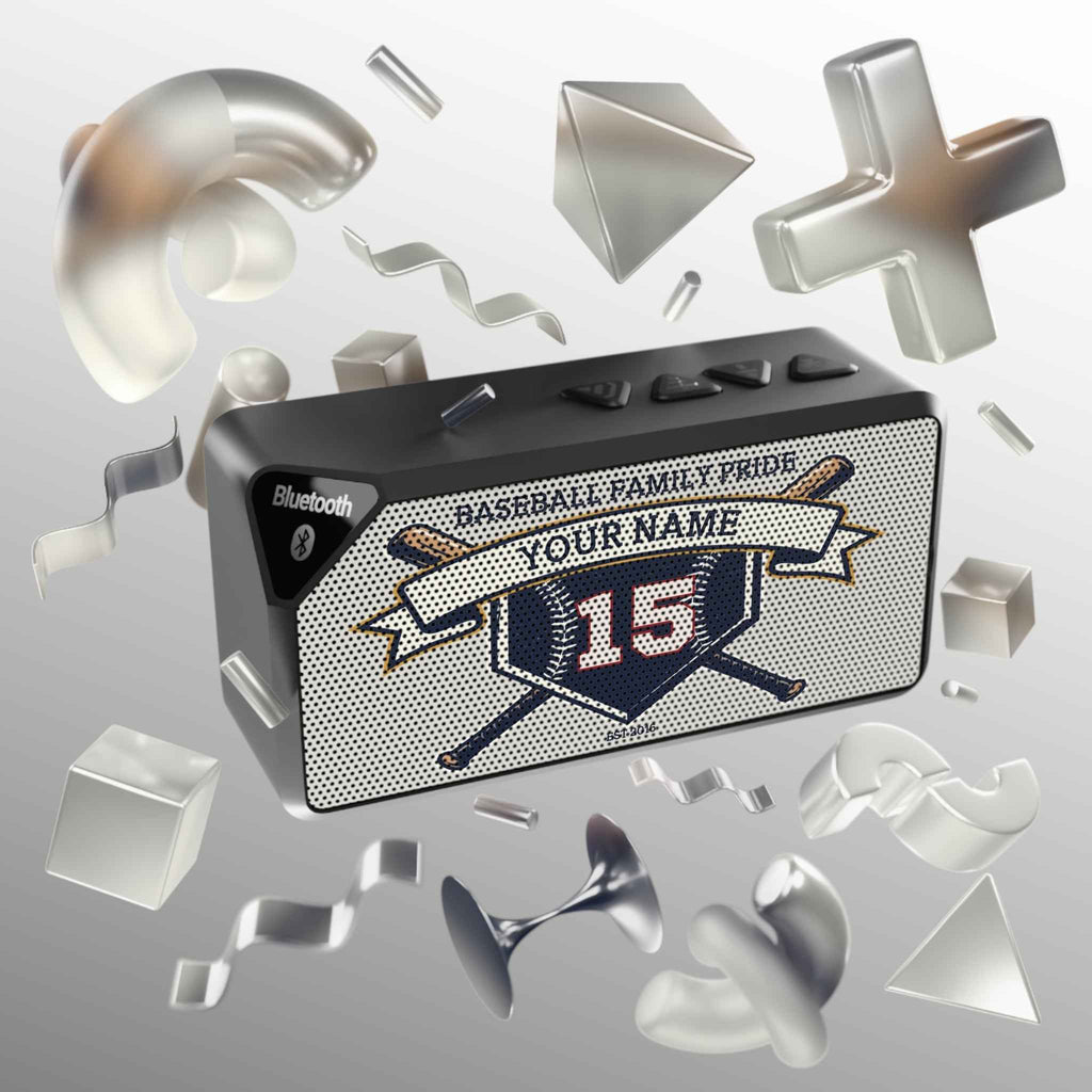 Personalized Baseball Family Bluetooth Speaker — Custom Family Name Wireless Speaker